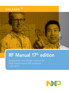 RF Manual 17Th Edition Application and Design Manual for High Performance RF Products June 2013