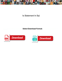 Is Statement in Sql