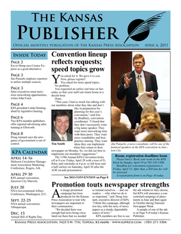 Kansas Publisher Official Monthly Publication of the Kansas Press Association April 6, 2011