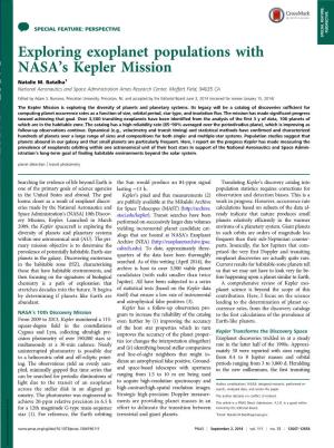 Exploring Exoplanet Populations with NASA's Kepler Mission