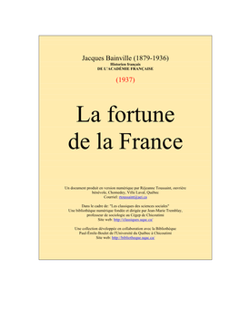 La Fortune De La France