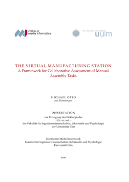 THE VIRTUAL MANUFACTURING STATION a Framework for Collaborative Assessment of Manual Assembly Tasks