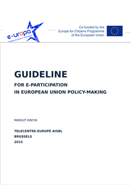 Guideline for E-Participation in European Union Policy-Making