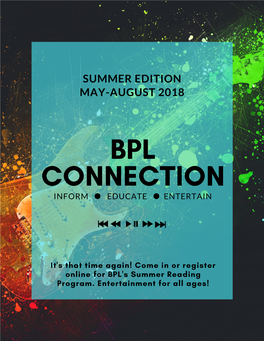 Letter Size Summer 2018 Newsletter