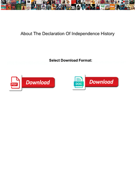 About the Declaration of Independence History