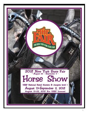 2018 New York State Fair Wednesday, August 29 at 8:00 AM, Toyota Coliseum