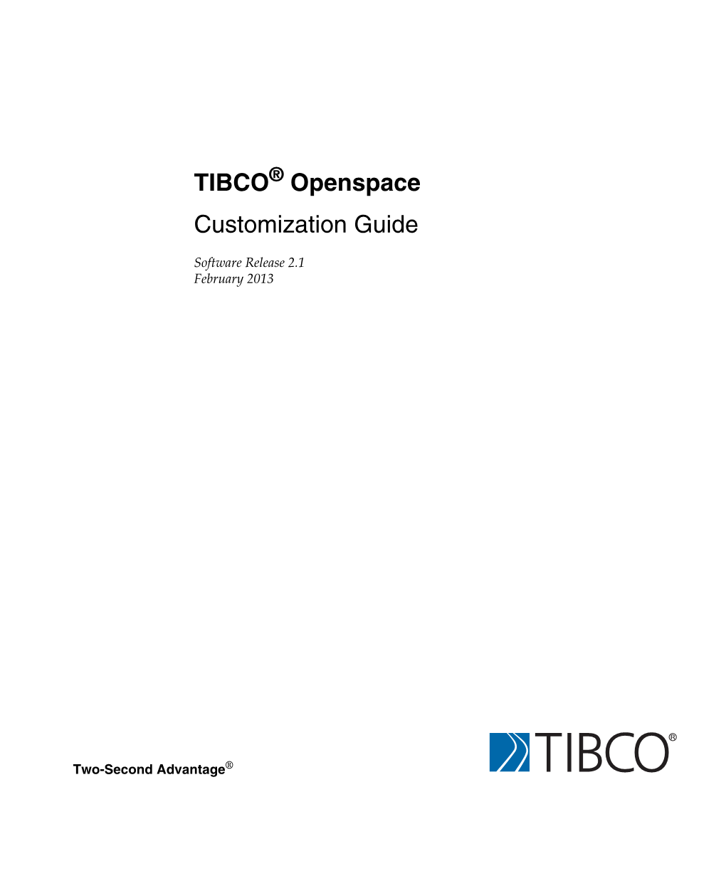 TIBCO® Openspace Customization Guide