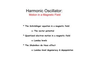 Harmonic Oscillator: Motion in a Magnetic Field