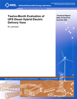 Twelve-Month Evaluation of UPS Diesel Hybrid Electric Delivery Vans