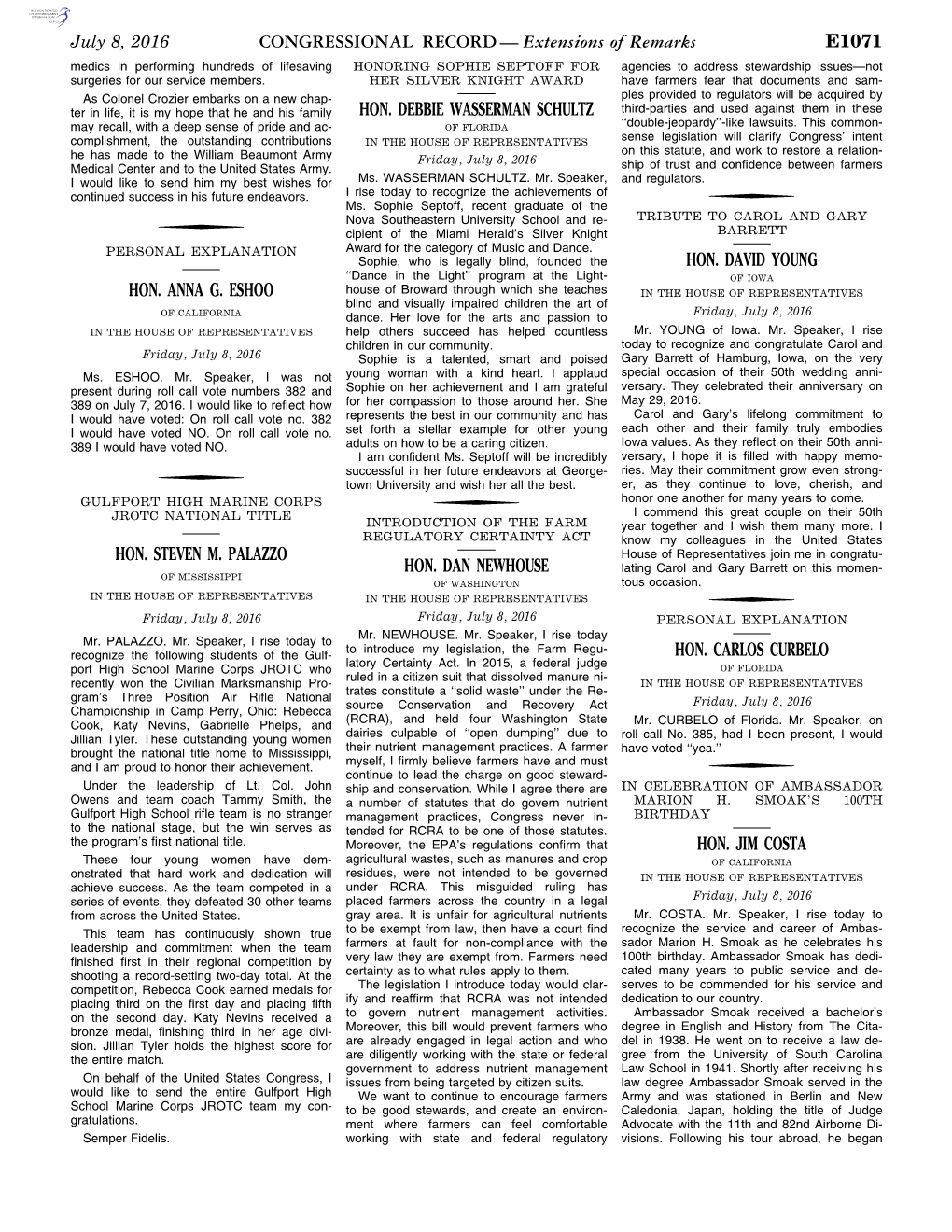 CONGRESSIONAL RECORD— Extensions of Remarks E1071 HON