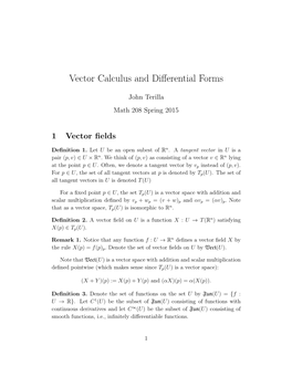 Vector Calculus and Differential Forms