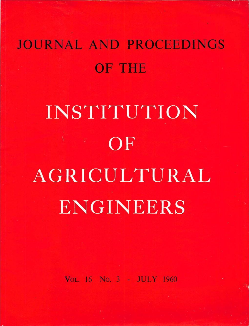 Institution Agricultural Engineers