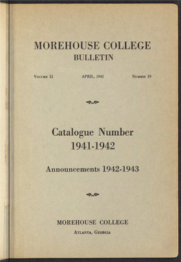 Morehouse College Bulletin
