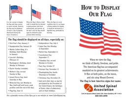 How to Display Our Flag