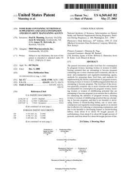 (12) United States Patent (10) Patent No.: US 6,569,445 B2 Manning Et Al