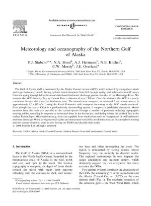 Meteorology and Oceanography of the Northern Gulf of Alaska