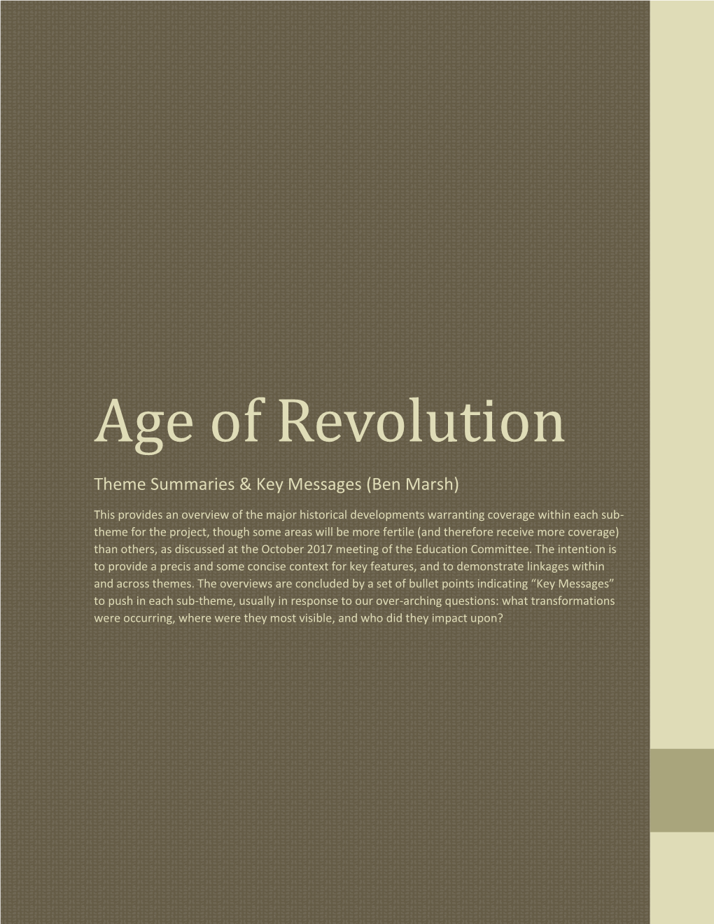 Age of Revolution