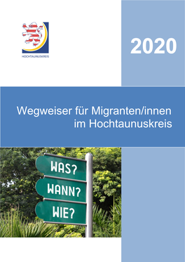 Wegweiser Für Migranten/Innen Im Hochtaunuskreis