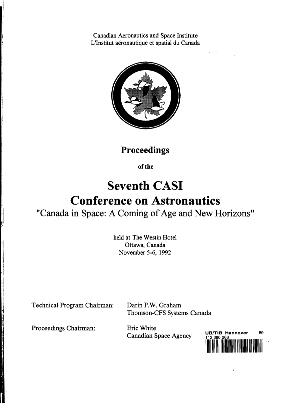 Seventh CASI Conference on Astronautics 