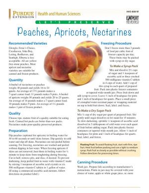 Peaches, Apricots, Nectarines
