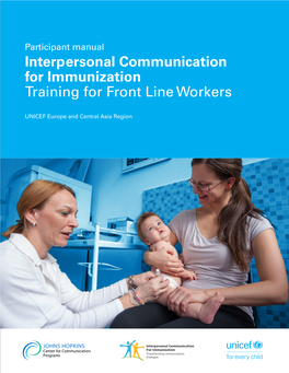 Interpersonal Communication for Immunization Training for Front Line Workers