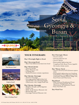 Seoul, Gyeongju & Busan