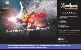 DYNASTY WARRIORS 8: Xtreme Legends Manual