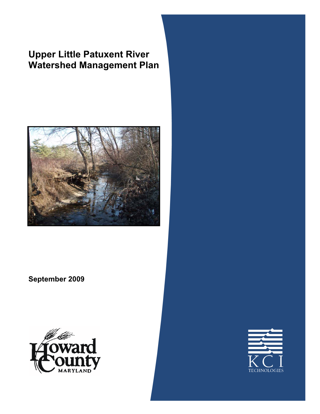 Upper Little Patuxent River Watershed Management Plan