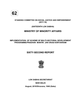 Ministry of Minority Affairs Sixty-Second Report