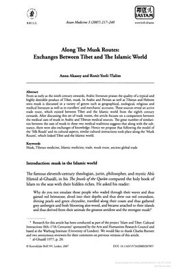 Along the Musk Routes: Exchanges Between Tibet and the Islamic World