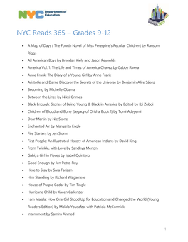 NYC 365 List 9-12