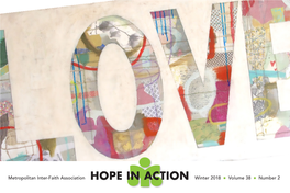 HOPE in ACTION Winter 2018 Volume 38 Number 2