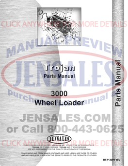 Trojan 3000 Wheel Loader Parts Manual