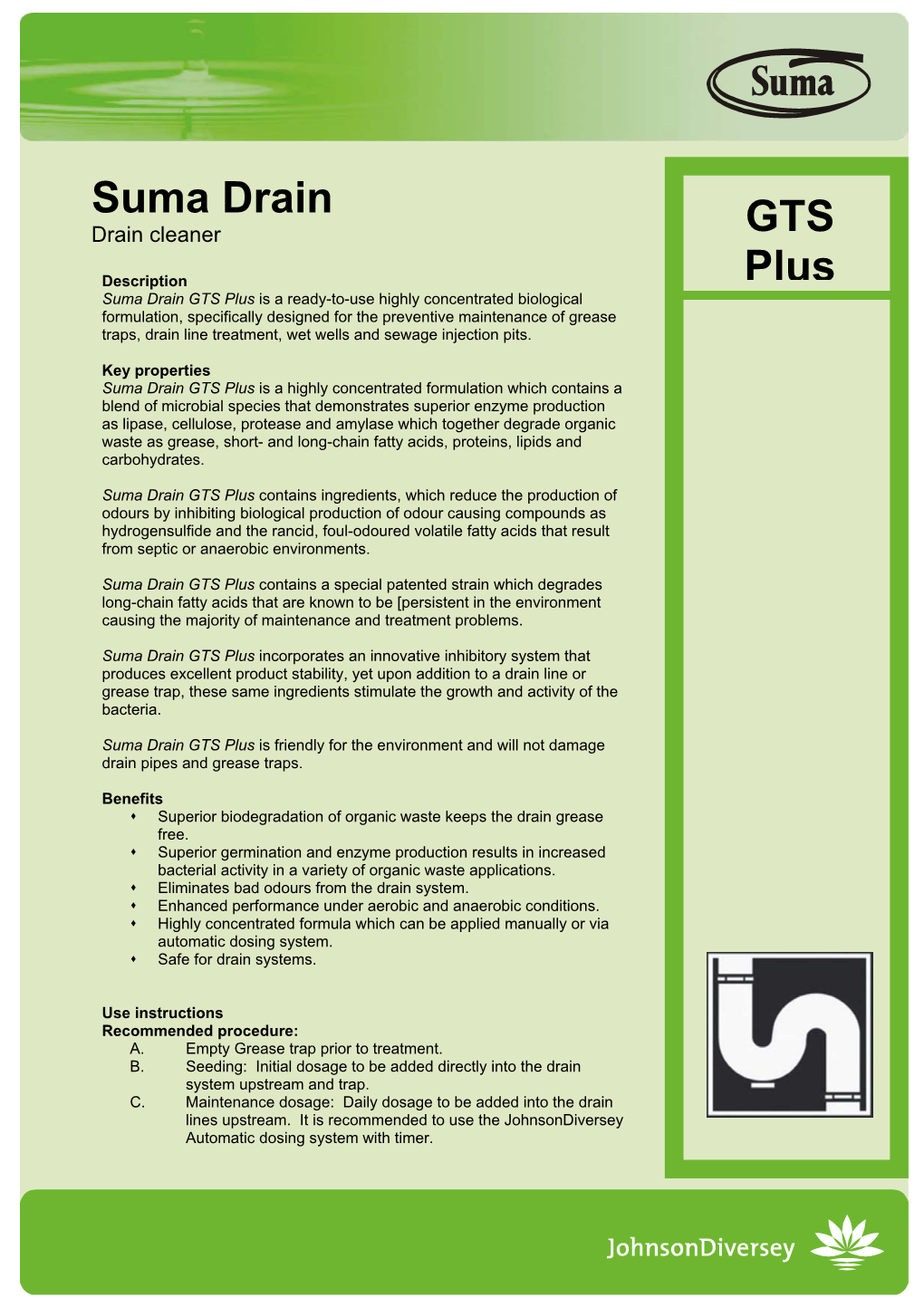 GTS Plus Suma Drain