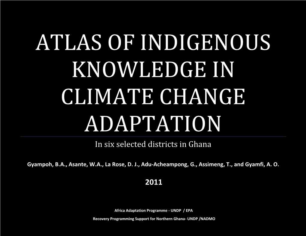 Atlas of Indigenous Knowledge in Climate Change