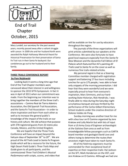End of Trail Chapter October, 2015