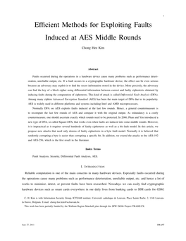 Efficient Methods for Exploiting Faults Induced at AES Middle Rounds