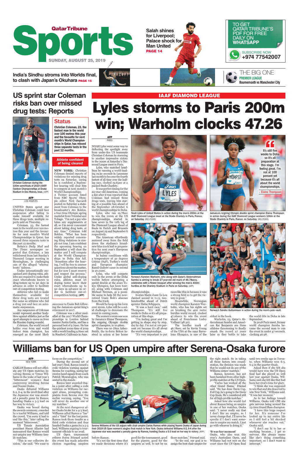 Lyles Storms to Paris 200M