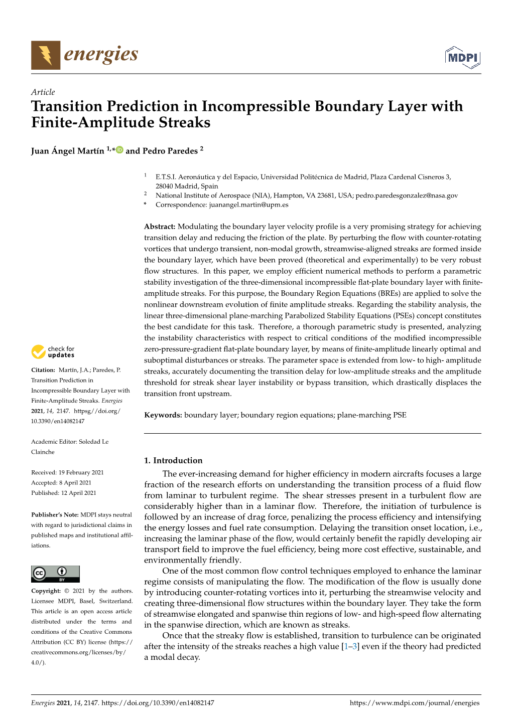 Transition Prediction in Incompressible Boundary Layer with Finite-Amplitude Streaks