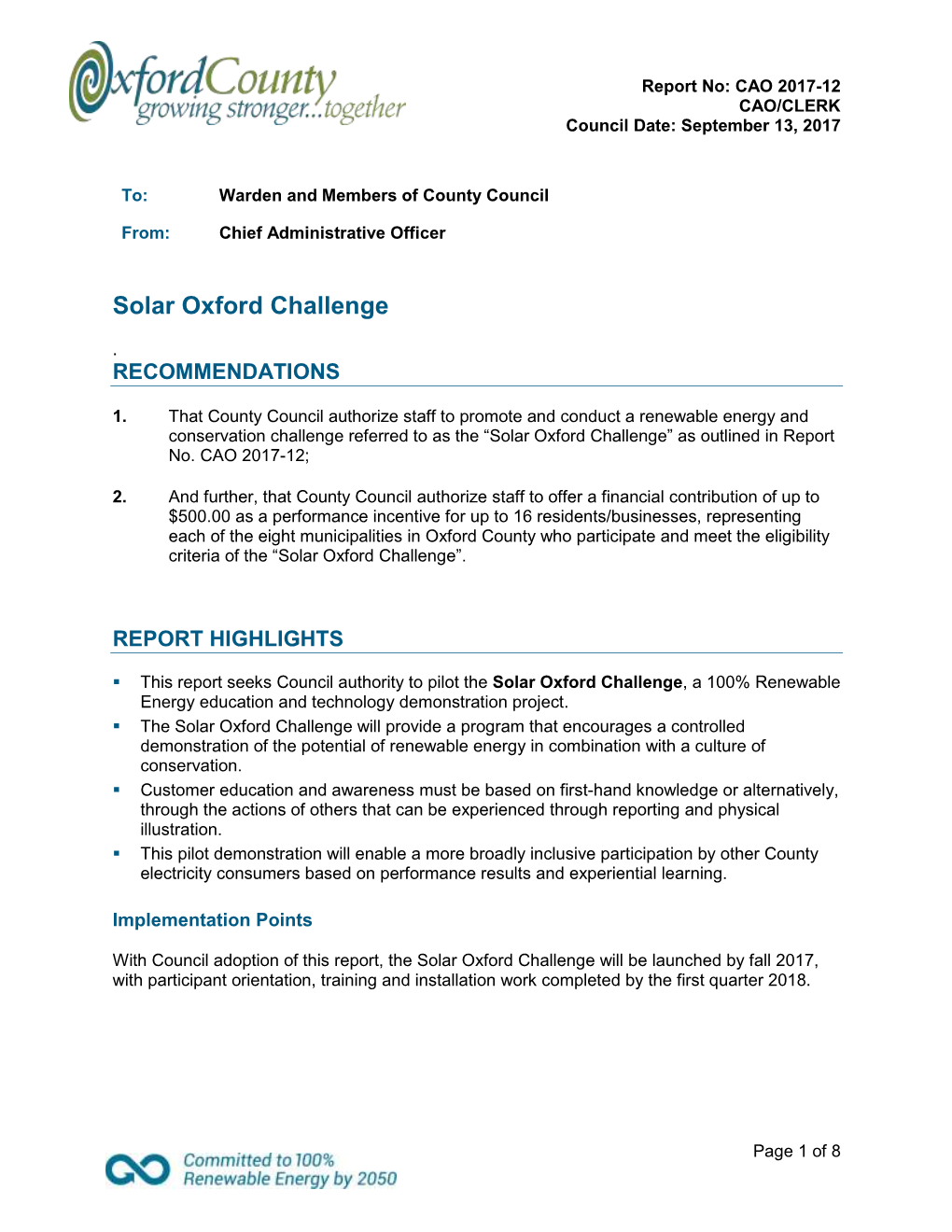 Solar Oxford Challenge