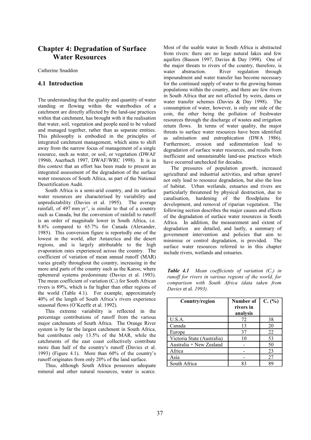 Chapter 4: Degradation of Surface Water Resources