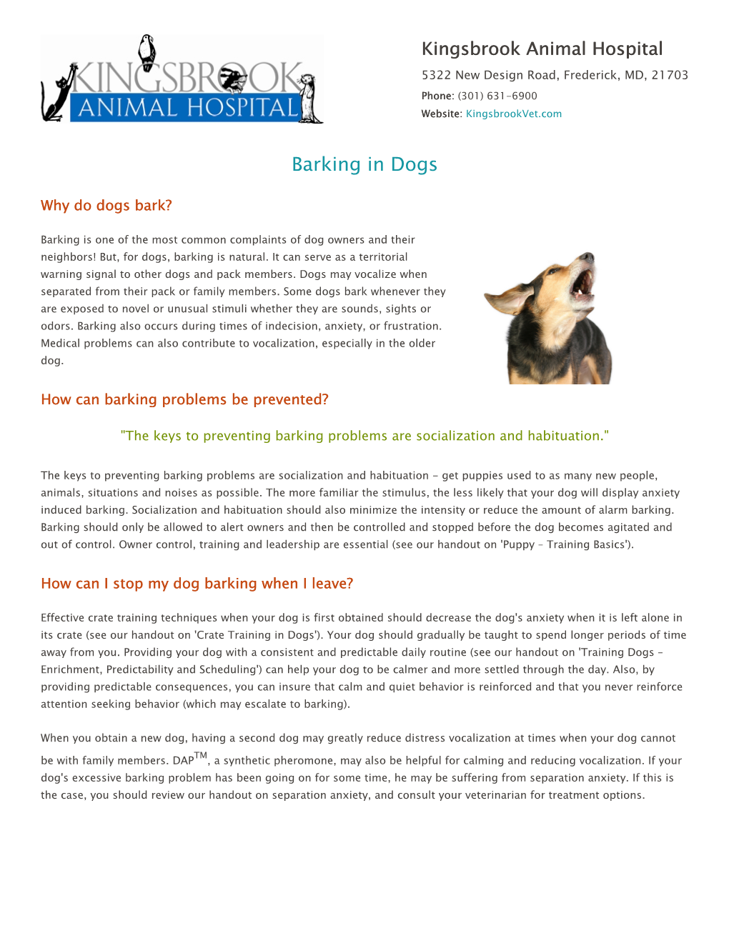 Barking in Dogs – (PDF)