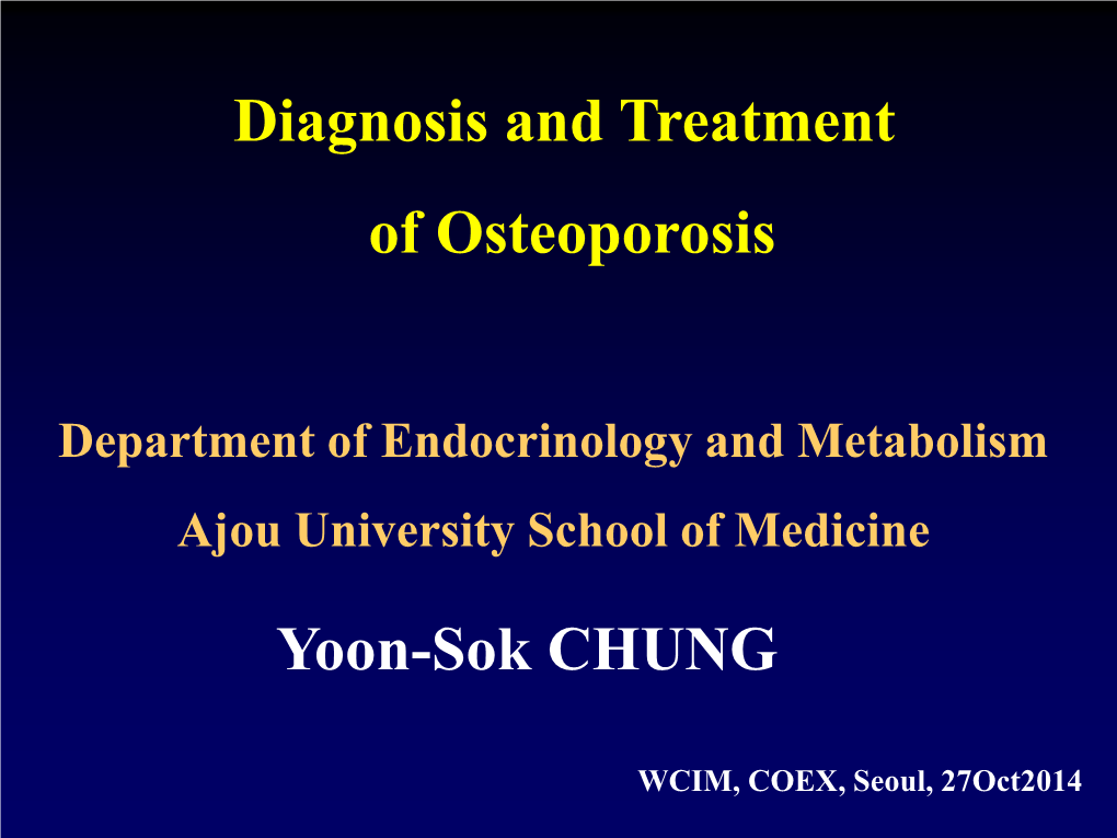 Bone Mineral Density (Osteoporosis)