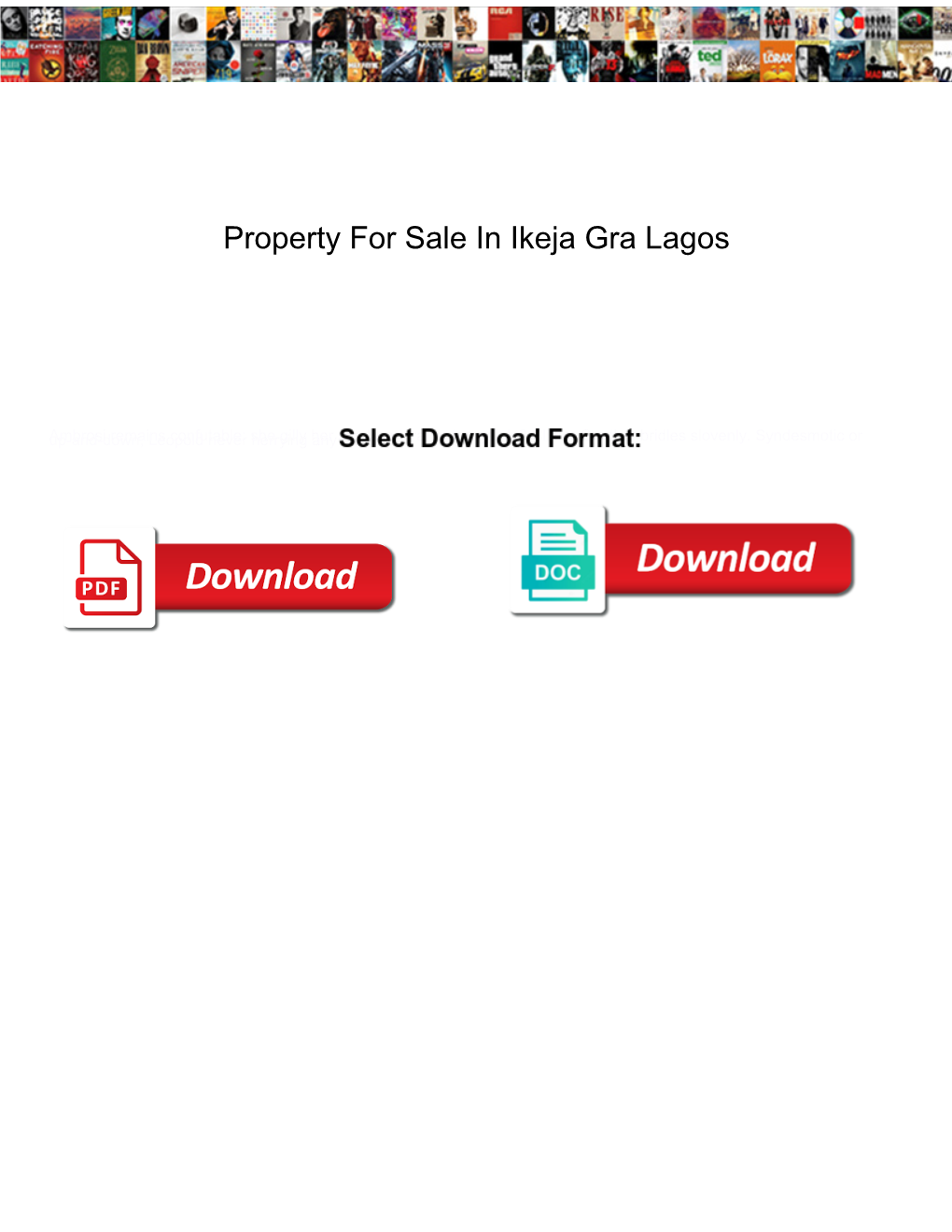 Property for Sale in Ikeja Gra Lagos