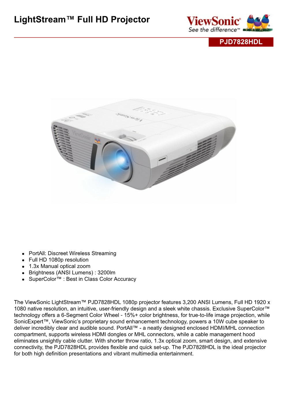 Lightstream™ Full HD Projector