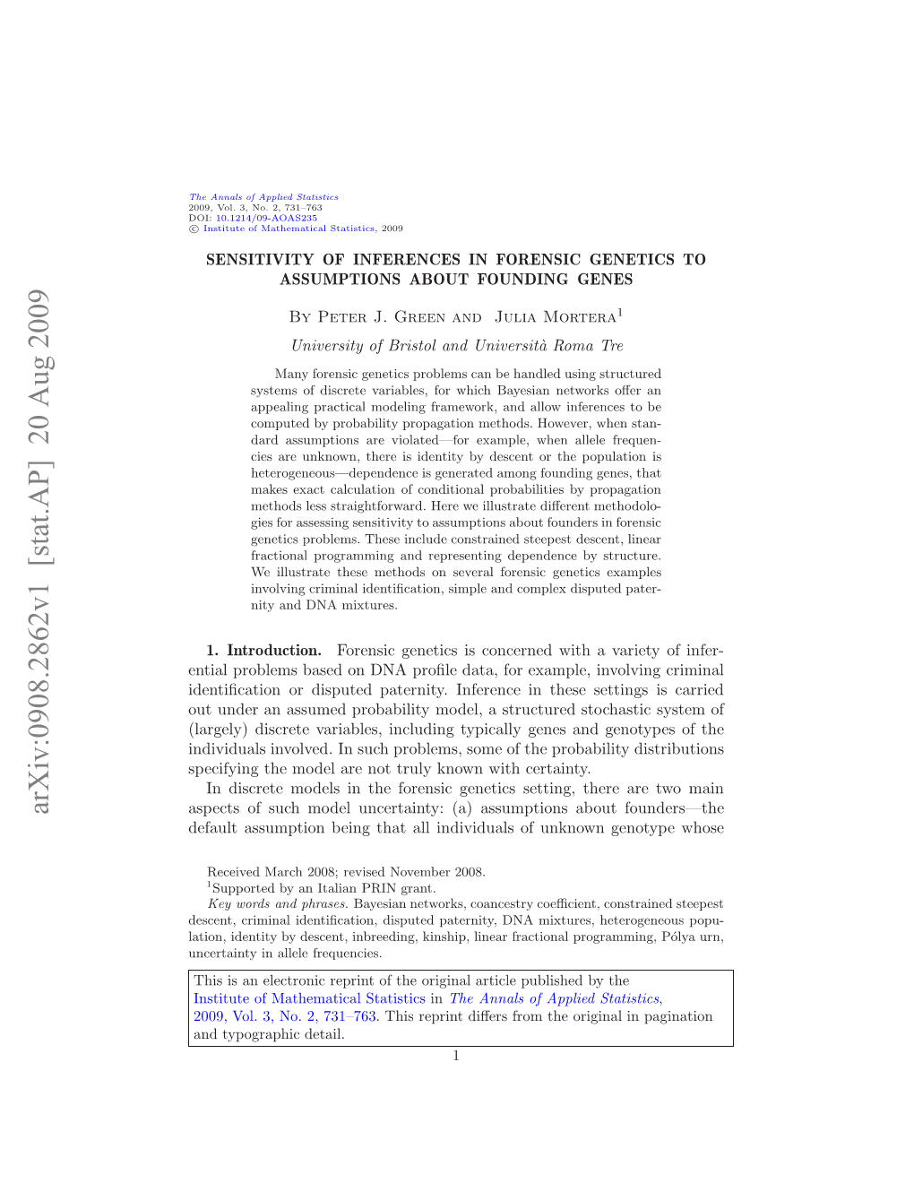 Sensitivity of Inferences in Forensic Genetics to Assumptions About