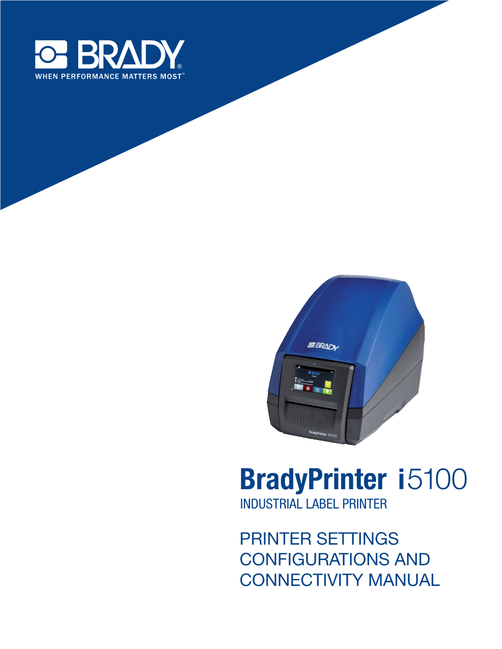 Bradyprinter I5100 Configuration Manual