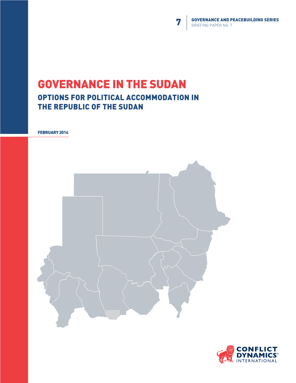 Governance in the Sudan Options for Political Accommodation in the Republic of the Sudan