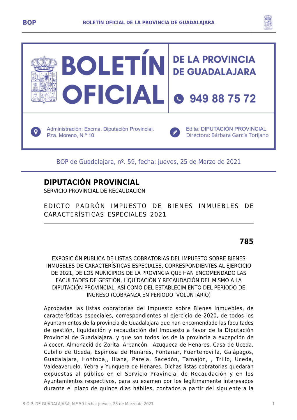 Diputación Provincial Servicio Provincial De Recaudación