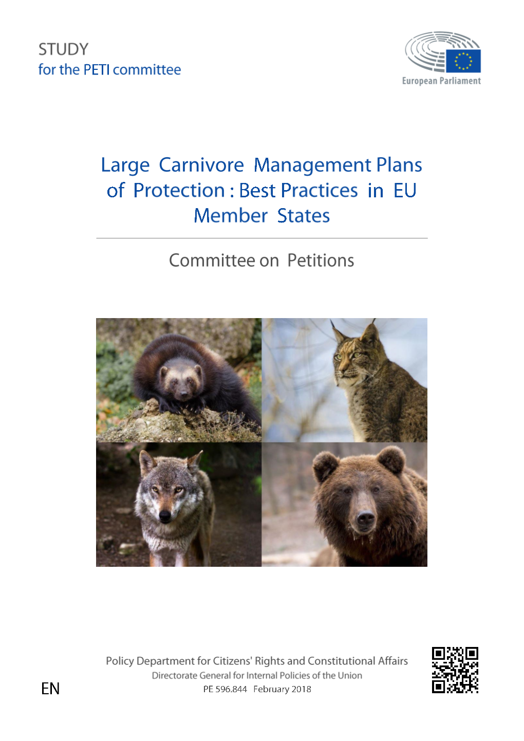 Large Carnivore Management Plans of Protection: Best Practices in EU Member States